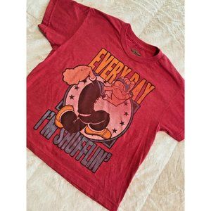 Popeye Every Day I'm Shufflin' T-Shirt Juniors Petite Medium Short